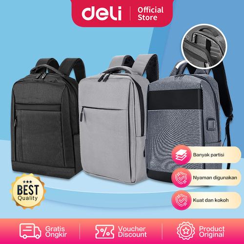 [EZO.7000492] Deli Office Backpack Bag Tas Ransel Kerja Kapasitas Besar EH103X