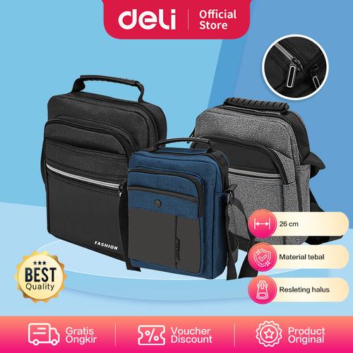 [EZO.7000493] Deli Sling Bag / Tas Selempang Pria 26 cm Banyak Sekat EH100X