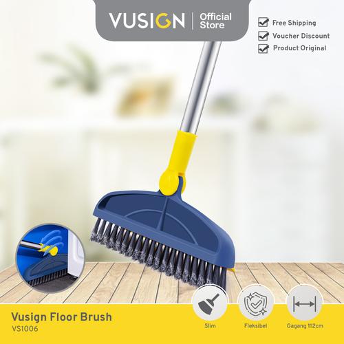 [EZO.7000497] Vusign Floor Brush / Sikat Lantai Dengan Gagang 112 cm dan Wiper VS100