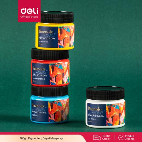 [EZO.7000507] Deli Acrylic Paint / Cat Akrilik / Cat Lukis 100ml Warna Terang EC17
