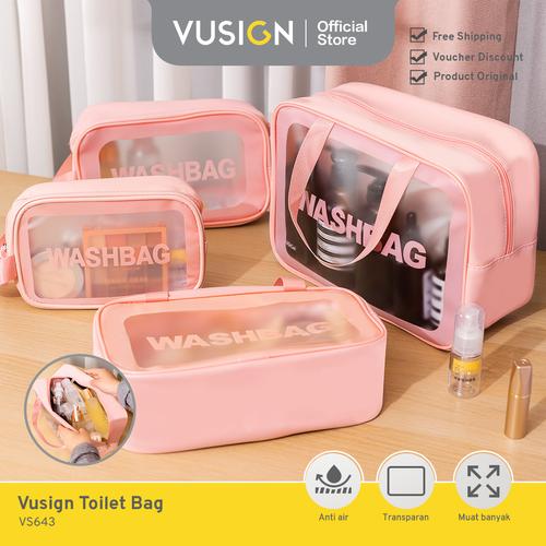 [EZO.7000512] Vusign Toilet Bag / Tas Kosmetik Peralatan Mandi / Washbag VS64X-PK