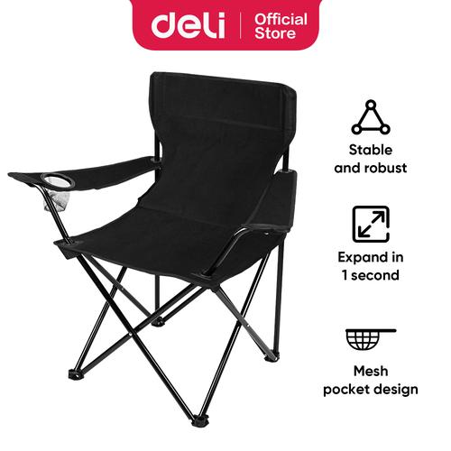 [EZO.7000519] Deli Folding Chair Kursi Lipat Camping Outdoor Mancing Portable E4943