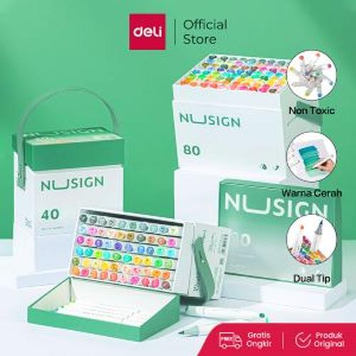 [EZO.7000542] Nusign Sketch Marker / Spidol Sketsa Dual Tip Non Toxic NS736