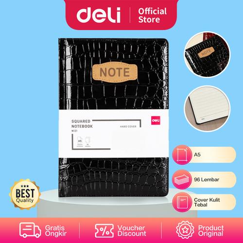 [EZO.7000558] Deli Leather Cover Notebook Buku Catatan Agenda Sampul Kulit A5 EN122L