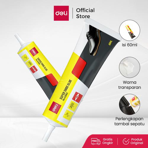 [EZO.7000636] Deli Super Glue / Lem Sepatu Serba Guna 60ml Gratis Perlengkapan 53582