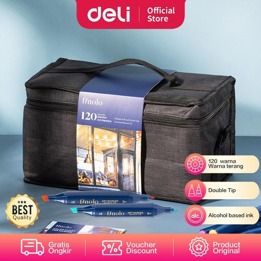 [EZO.7000749] Deli Sketch Marker / Spidol Sketsa Tip Ganda Chisel&Brush Tip AZ1611