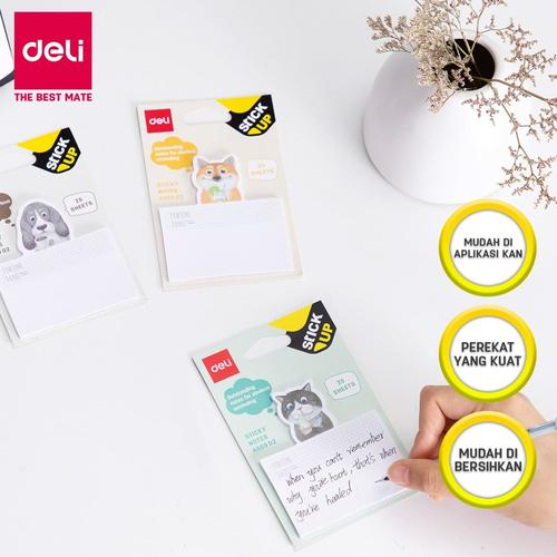 [EZO.7001253] Deli Sticky Notes lembar 3 pola dengan dudukan kardus EA55902