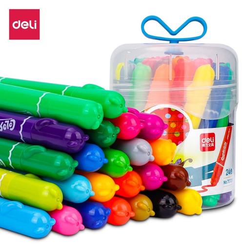 [EZO.7001272] Deli spidol warna dengan batang pena yang tebal 24 warna 70729