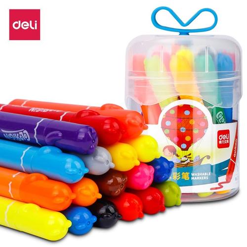 [EZO.7001273] Deli spidol warna dengan batang pena yang tebal 18 warna 70728