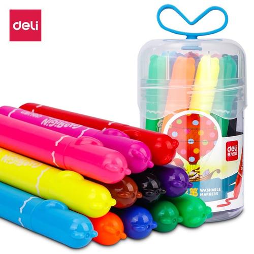 [EZO.7001274] Deli spidol warna dengan batang pena yang tebal 12 warna 70727
