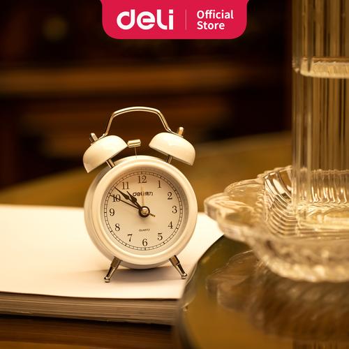 [EZO.7001293] Deli Jam Weker Alarm Dengan Lampu Malam Material Kuat Tahan Lama 9024