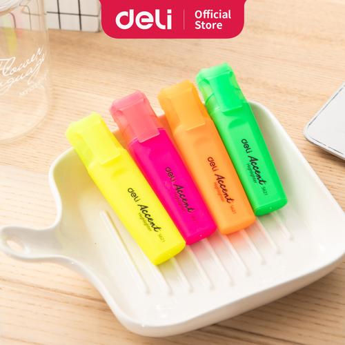 [EZO.7001324] Deli Highlighter - Pahat/chisel 4pcs/pak 1-5mm kuning,hijau ES622
