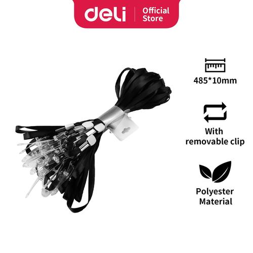 [EZO.7001434] Deli E5764 Name Badge/Name Tag-Lanyard 485×10mm isi 20 Pcs