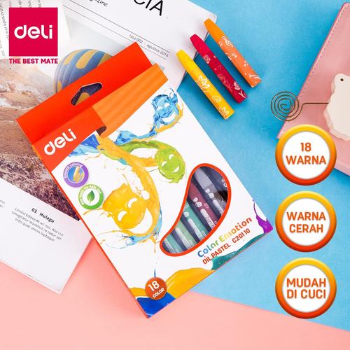 [EZO.7001574] DELI - EC20110 / Crayon Anak Isi 18 PCS / Peralatan Sekolah Murah