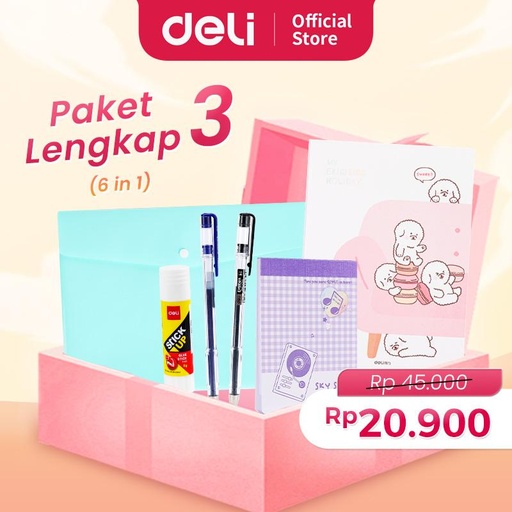[EZO.7001637] Exclusive Paket Alat Tulis 3 / Paket stationery buku map combo2024-3