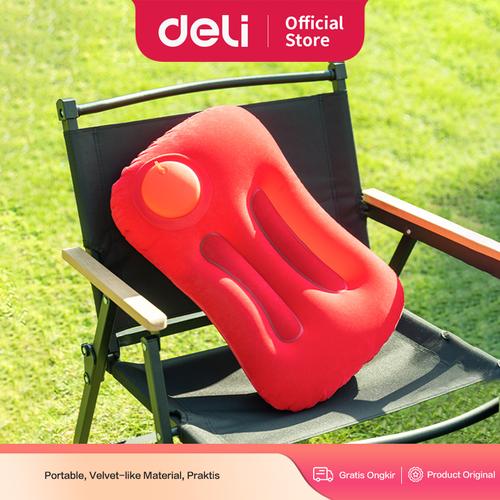 [EZO.7001675] Deli Spanspace Bantal Angin / Bantal Tiup Pompa Travel Mini VS4041