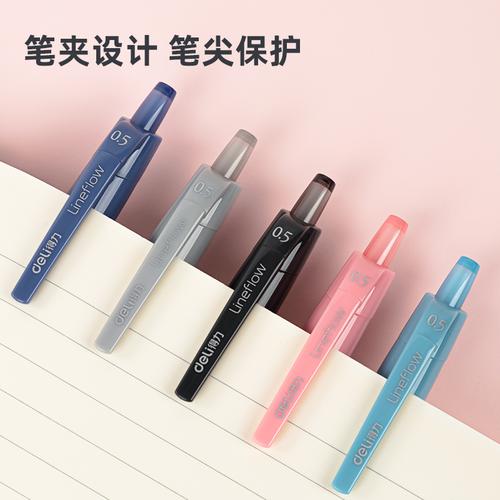 [EZO.7001678] Deli Pulpen Gel / Gel Pen 0.5mm Tinta Hitam Casing Warna Warni S08-B