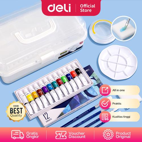[EZO.7001682] Deli Set Melukis / Painting Set Super Lengkap Lebih Hemat HS311-12