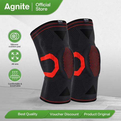 [EZO.7001717] Agnite Deker Pelindung Lutut /Fitness Knee Pad With Silicone Pad ER364