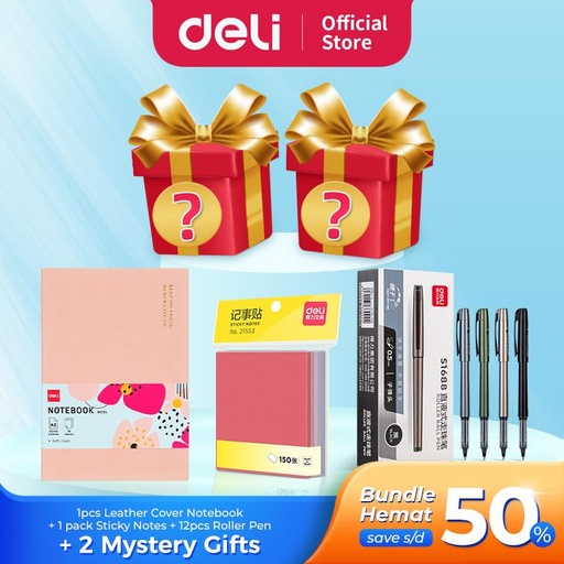 [EZO.7001719] Paket Alat Tulis Lengkap Berhadiah / Notebook, Pen, Sticky Notes