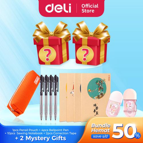 [EZO.7001722] Paket Alat Tulis Lengkap Berhadiah / Tempat Pensil, Ballpoin.