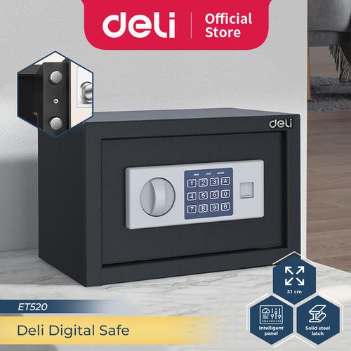 [EZO.7001726] Deli Brankas Besi Digital / DIgital Safe Box 31x20x20 Anti Karat ET520