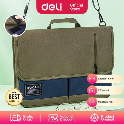 [EZO.7001739] Deli Tas Laptop / Tas Selempang / Laptop Bag 13 inch 6 Partisi 63811