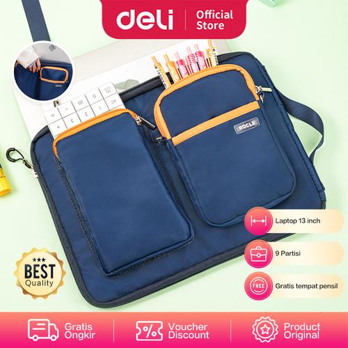 [EZO.7001740] Deli Tas Laptop / Tas Selempang / Laptop Bag 9 Partisi 63810