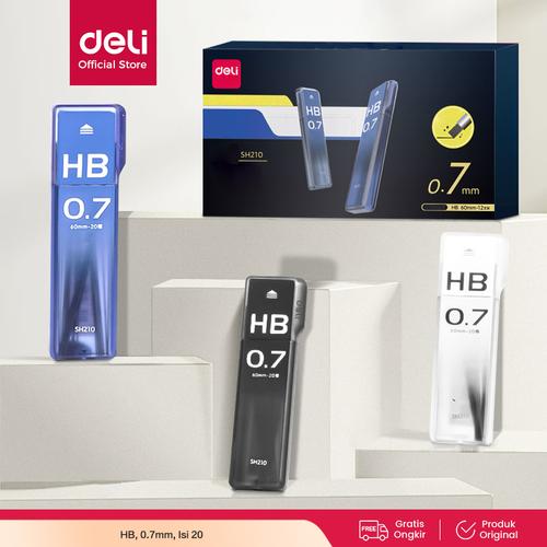 [EZO.7001742] Deli Isi Pensil Mekanik / Mechanical Pencil Lead 0.7 mm HB SH210