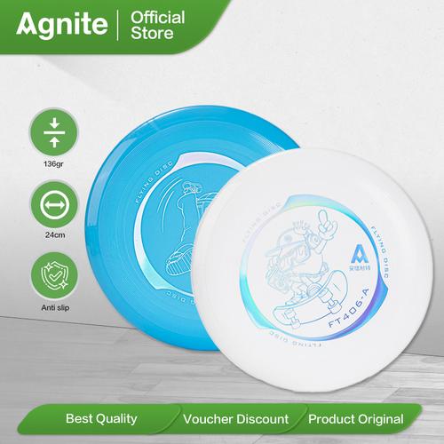 [EZO.7001743] Agnite Piring Terbang Mainan Flying Disk Frisbee 24 cm Anti Slip FT406