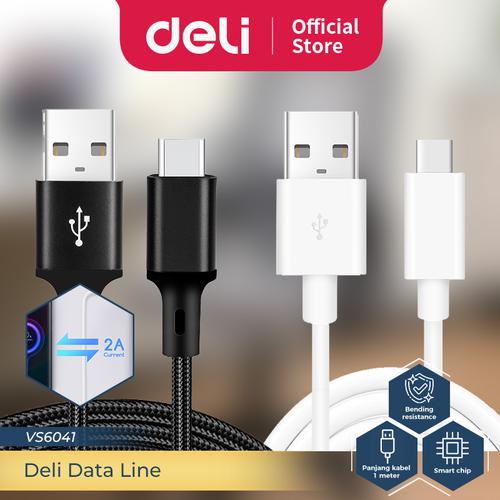[EZO.7001763] Deli Aoka Kabel Data / Kabel USB - Type C Kabel Panjang 1 meter VS604X
