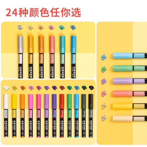 [EZO.7001793] Deli Spidol Akrilik / Acrylic Marker Anti Air Berbagai Warna S584