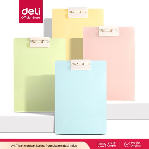 [EZO.7001820] Deli Papan Jalan / Papan Ujian Clipboard A4 Tidak Merusak Kertas PE107