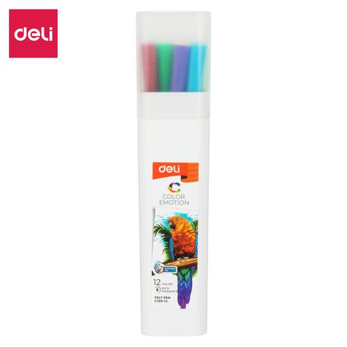 [EZO.7001842] Deli Felt Pen Spidol Warna Hexagonal Tidak Beracun Mudah Dicuci EC159