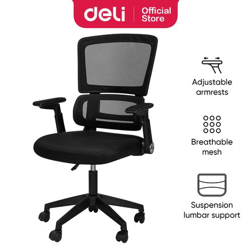 [EZO.7001844] Deli Office Chair / Kursi Kerja Kantor Staff Sandaran Punggung E4939