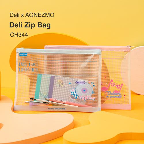 [EZO.7001860] Deli Zip Bag / Tempat Pensil Pouch Transparan CF799