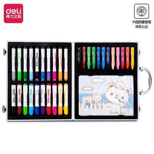 [EZO.7001890] Deli School Art Set / Set Alat Mewarnai Anak 52pcs Tas Premium 75404
