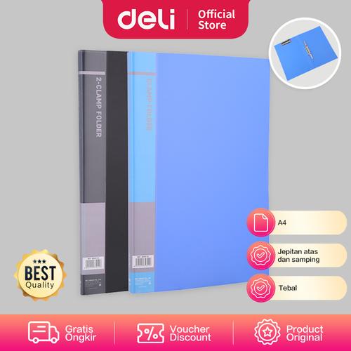 [EZO.7001898] Deli File Two Clamp Folder / Lever File / Map Jepit A4 EB303X2