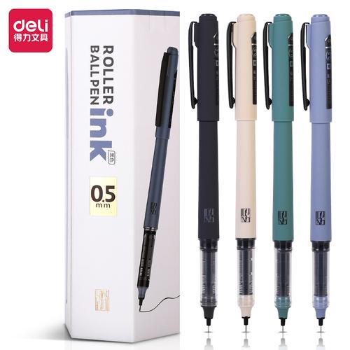 [EZO.7001913] Deli Roller Pen / Roller Gel Pen Pulpen Roller Tinta Hitam 0.5mm S1656