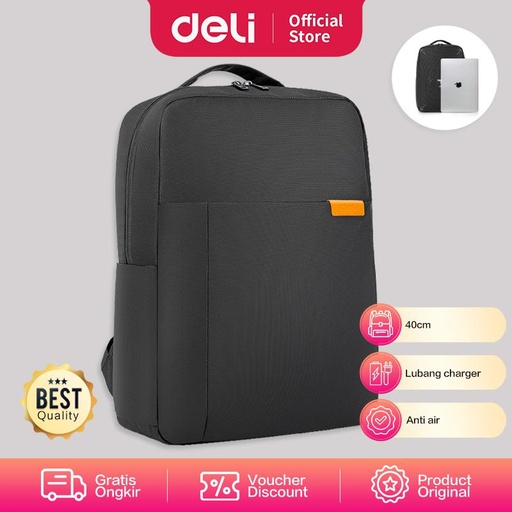 [EZO.7001915] Deli Office Bag / Tas Ransel Kantor Anti Air 40 cm Muat Banyak BG110