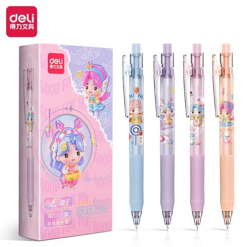 [EZO.7001918] Deli Gel Pen / Pulpen Gel Kartun 0.38mm Tinta Hitam A207