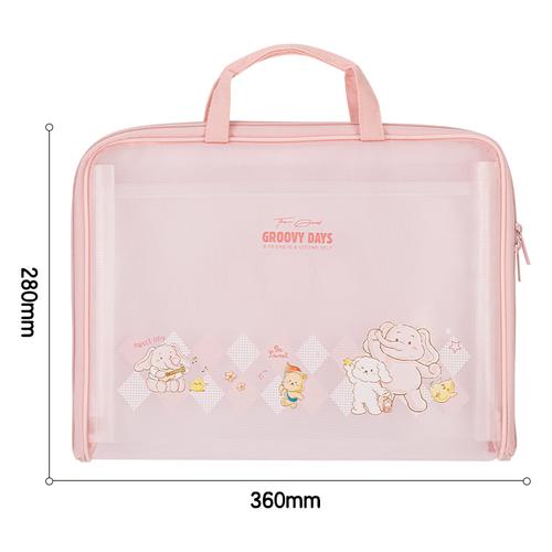 [EZO.7001924] Deli Document Bag tas folder kartun transparan dengan 7 pembagi PM305