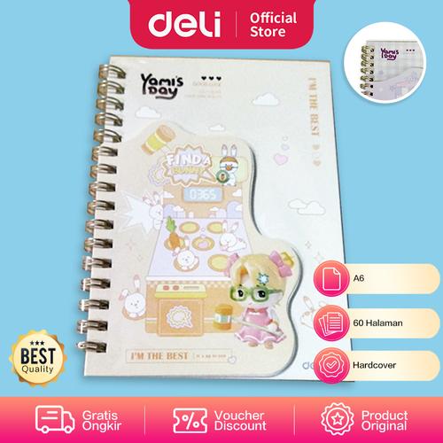 [EZO.7002006] Deli Hard Cover Notebook Buku Catatan Planner Agenda Lucu A6 60 GLA660