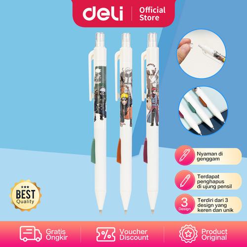 [EZO.7002185] Deli Naruto Mechanical Pencil / Pensil Mekanik Naruto 0.5 mm S1202