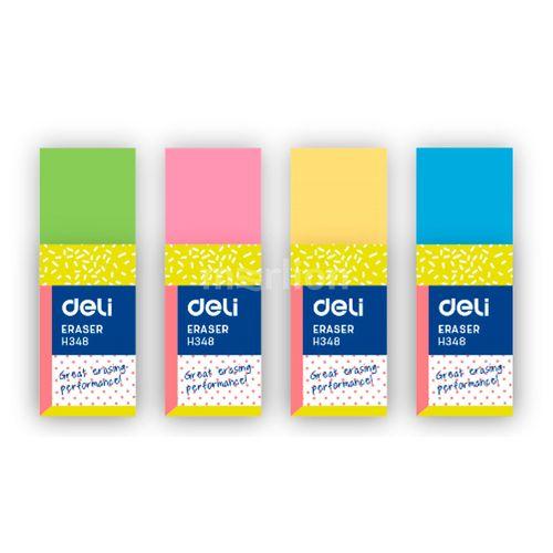 [EZO.7002196] Deli School Eraser/ Penghapus Warna Terang, menghapus Bersih CH348