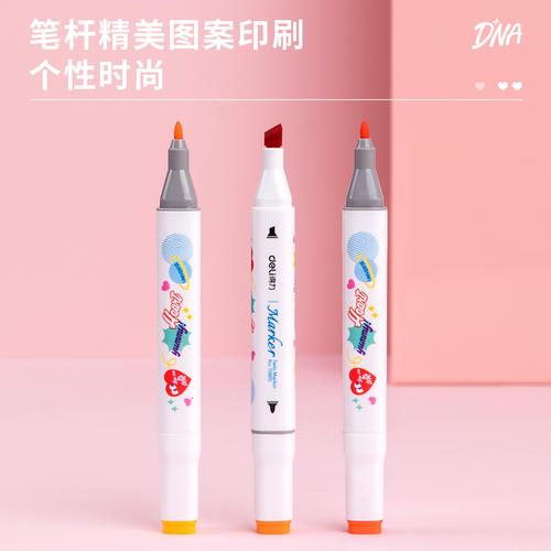 [EZO.7002214] Deli Color Marker/Spidol Dual Tip Bentuk Segitiga isi 24/36Warna 70805