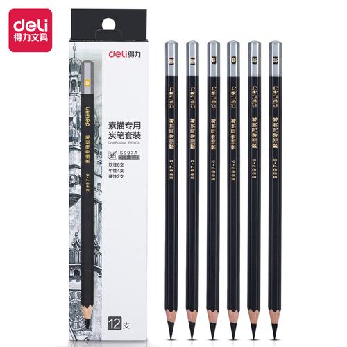 [EZO.7002273] Deli Pencil Sketch / Set Pensil Menggambar 12pcs Ukuran beragam S9997A