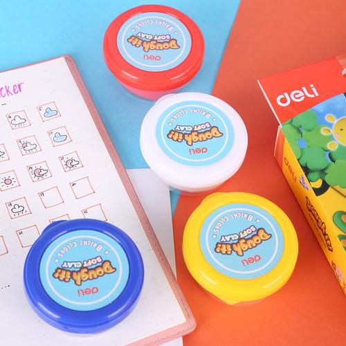 [EZO.7002328] Deli Clay / Mainan Lilin Untuk Anak 4/6/8 Warna Bahan Aman ED850X0