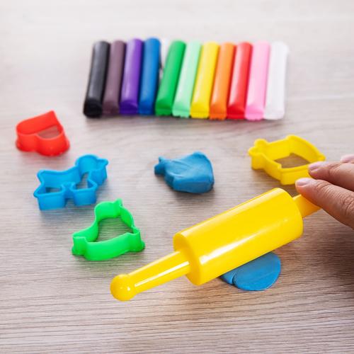 [EZO.7002332] Deli Plasticine / Mainan Lilin Anak 6/8/12Warna Mudah Dibentuk ED750X1