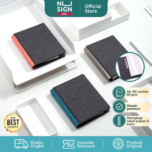 [EZO.7002399] Nusign Cloth Notebook / Buku Dengan Cover Kain A6 112Lembar NS243
